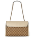Emily Shoulder Bag, &pound;550, Handbags, Beige/Cream, Canvas/Leather, Back view